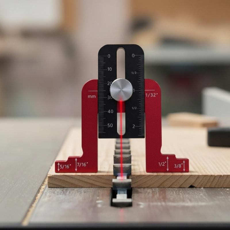 Adjustable Measuring Tool For Woodworking Projects Aluminum Height Depth Gauge Ruler for Routers Rustproof