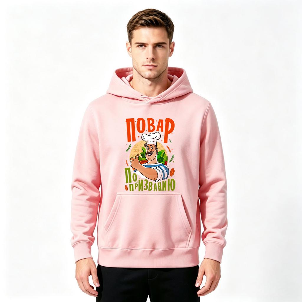 Men's Sailor Chef Print Pullover Hoodie Casual Warm Long Sleeve Hooded Sweatshirt for Food Lovers