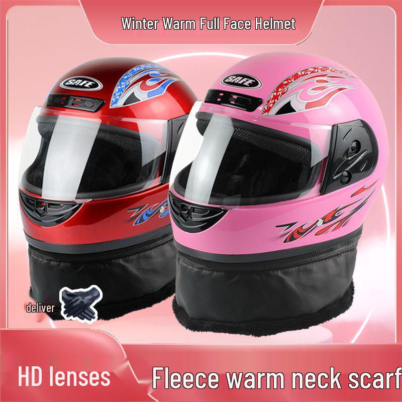 Unisex Winter Neck Gaiter & Full Face Helmet with Anti-Fog, Warmth for Electric Scooter - Ideal for All Seasons