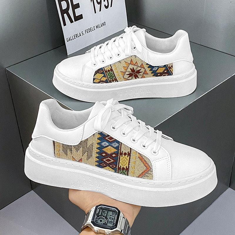 Pantofi bărbați 2025 nou primăvară nișă trend casual pantofi de skate tineret piele talpă groasă înălțare pantofi pâine tide