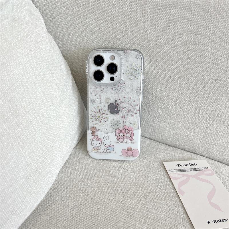 Sanrio Gilded Fireworks iPhone 17/16 Pro Max/15/14 Case for Women - Winter Snowfield Design
