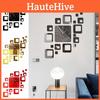 3d Large Diy Wall Clock Mirror Surface Sticker Art Design Office Decor Home