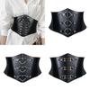 Color Elastic Solid Waistband Wide Belt Tie On Design Decoration Gift Fashion