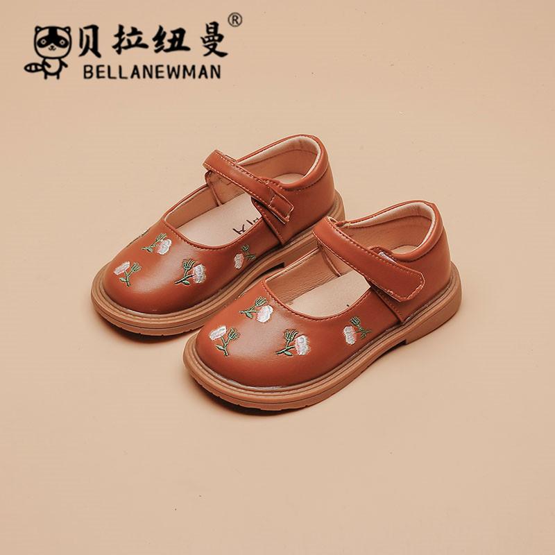 

Girls princess leather shoes, autumn floral Chinese-style soft-soled dance shoes, embroidered children s shoes, single shoes for older girls 21-25Code one hand5Double