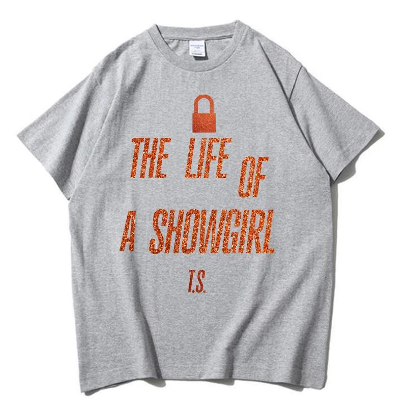

Taylor New Ablum The Life of A Showgirl Fashion Summer Women CottonT Shirt HarajukuTrend T.S O-Neck Casual Short Sleeve Top 4XL