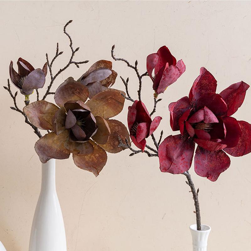 1PC Artificial Flowers Large Orchid Flowers Real Touch Wedding Party Decor Luxury Magnolia Branch Elegant Fake Flower
