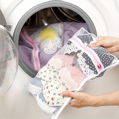 Wassakset, Opbergzak van dik gaas, Beschermende waszak, Polyester gaaszak met rits, Geschikt voor diverse kledingstukken