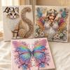 Home Wall Decoration Crafts Butterfly Faux Diamond Art Kit, Flower Peacock Hummingbird Pearl Stress Relief Activities 3D Sparkling Bead Painting Craft