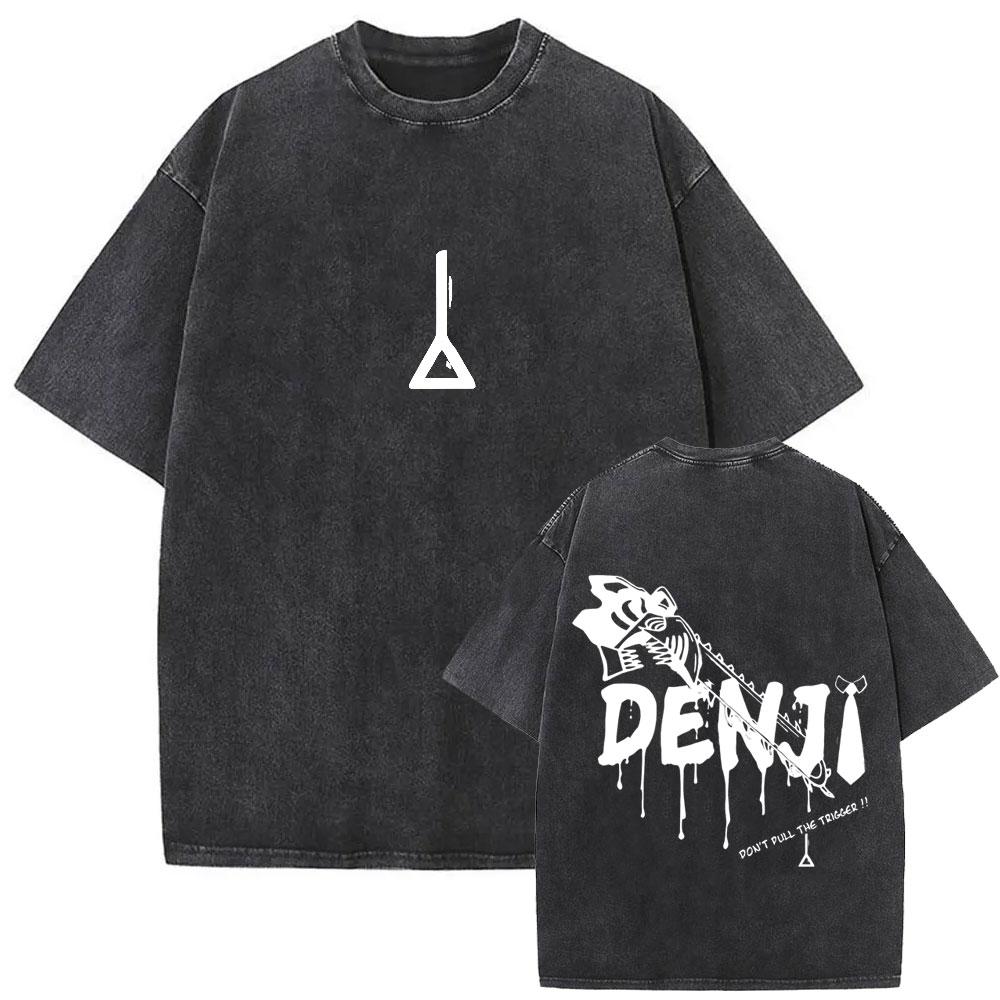Anime Chainsaw Man Washed Vintage Tshirt Hayakawa Aki Hayakawa Aki Summon Fox Devil Kon Tshirts Men Manga Oversized T Shirts S