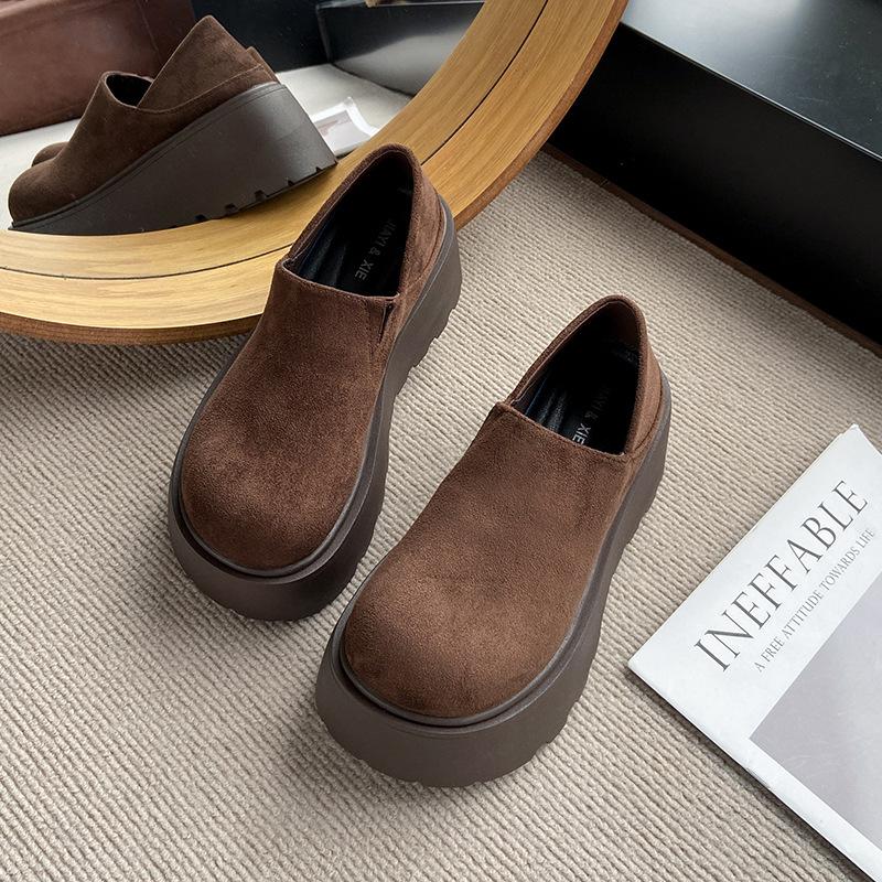 Thick-soled heightening Birkenstocks one-pedal single shoes women's 2025 new spring and summer small women's shoes Boken shoes loafers