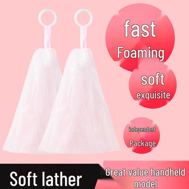 Double Layer Mesh Soap Bag Facial Cleanser Foaming Net Washcloth