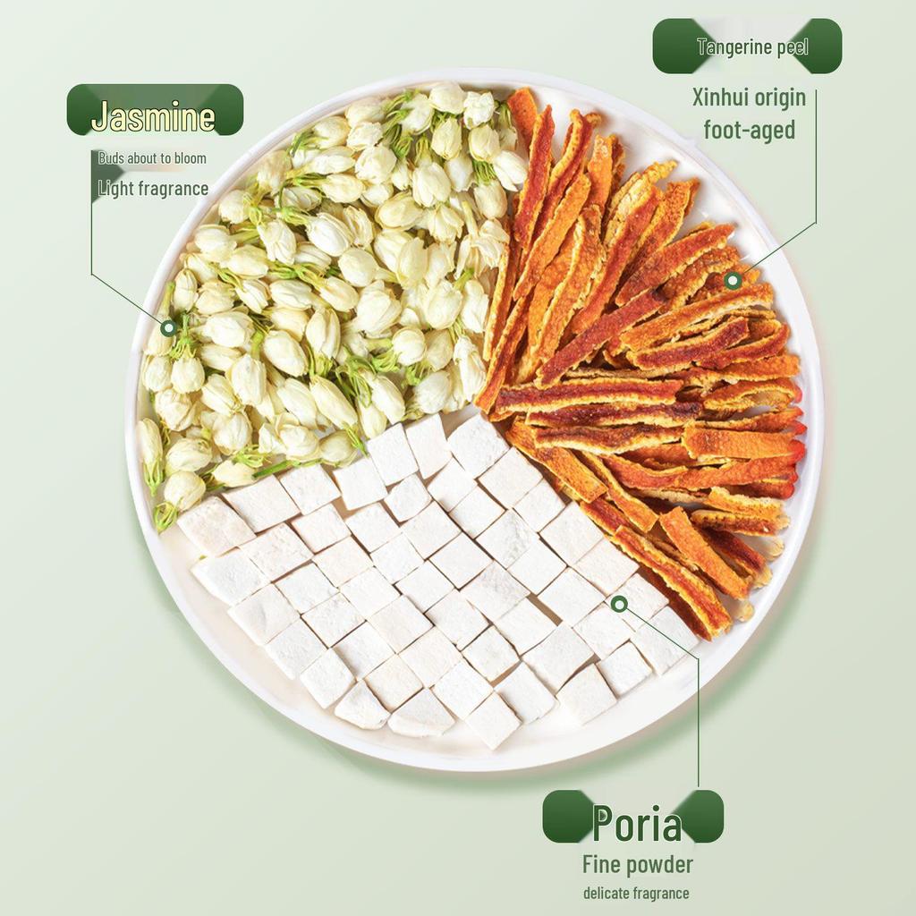 Tangerine Peel Jasmine Poria Tea Triangle Bags (5g)