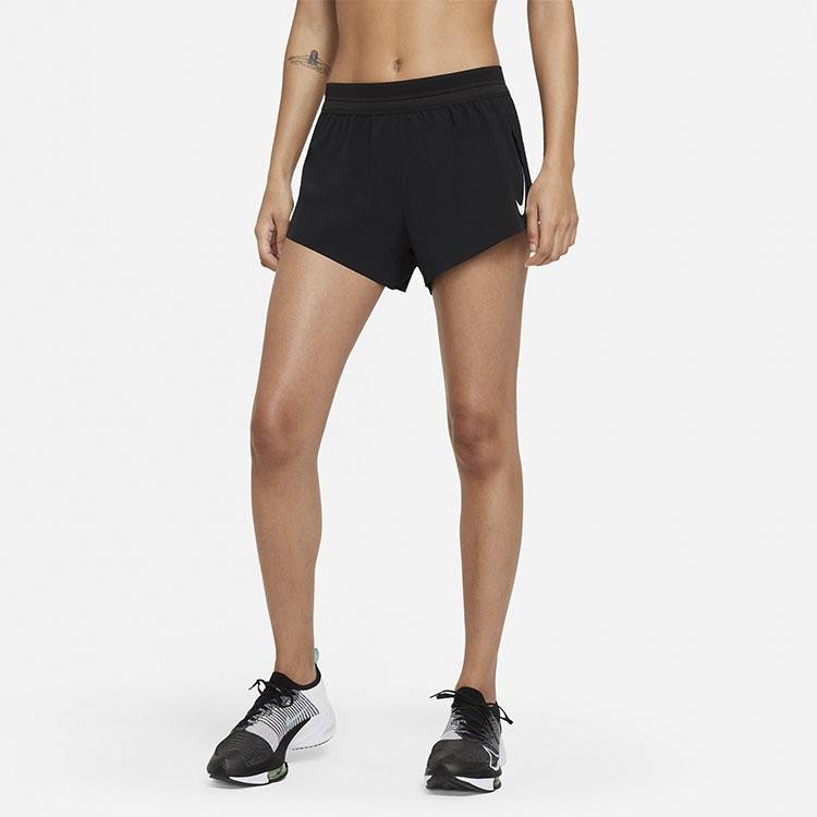 Nike Aero Swift Fitness Running Shorts Women Bottoms Black CZ9399-010