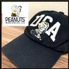 [USED] PEANUTS Snoopy Charlie Brown USA Embroidered Cap