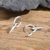 Vnox Personality Cool Mens Hoop Earrings, Silver Color Metal Hoops, Punk Hiphop Piercing Ear Jewelry