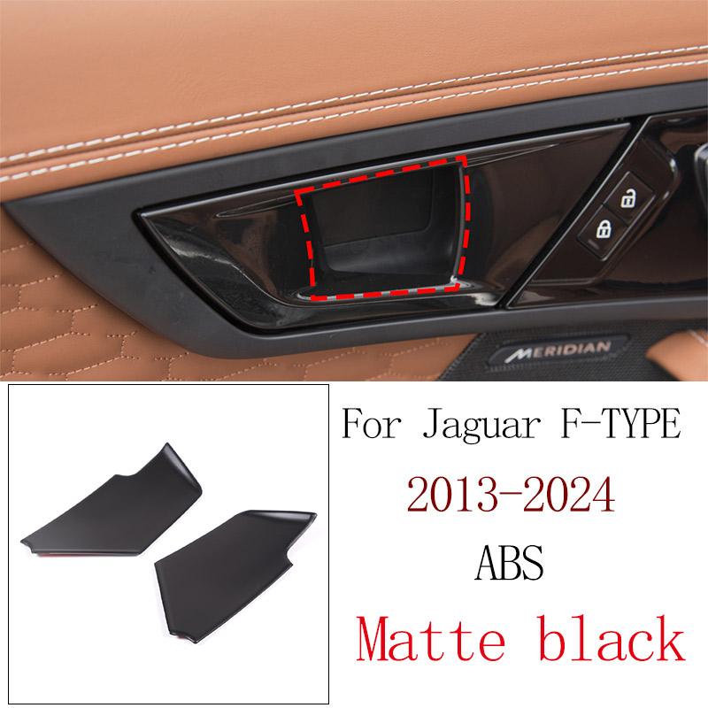 ABS Matte Black For Jaguar F-TYPE 2013-2024 Car Central Control Water Cup Panel Glass Lifting Frame Car Interior Accessories