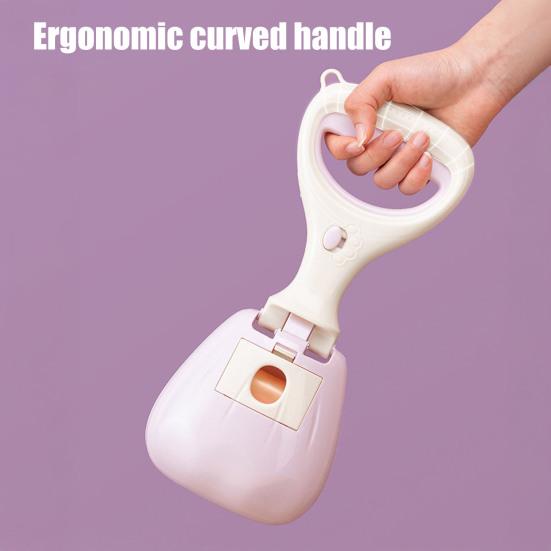 Portable Dog Pooper Scooper with Bag Ergonomic Handle Small Medium Large Dog Cat Poop Picker Walking Pet Poo Picker Catcher Clamp
