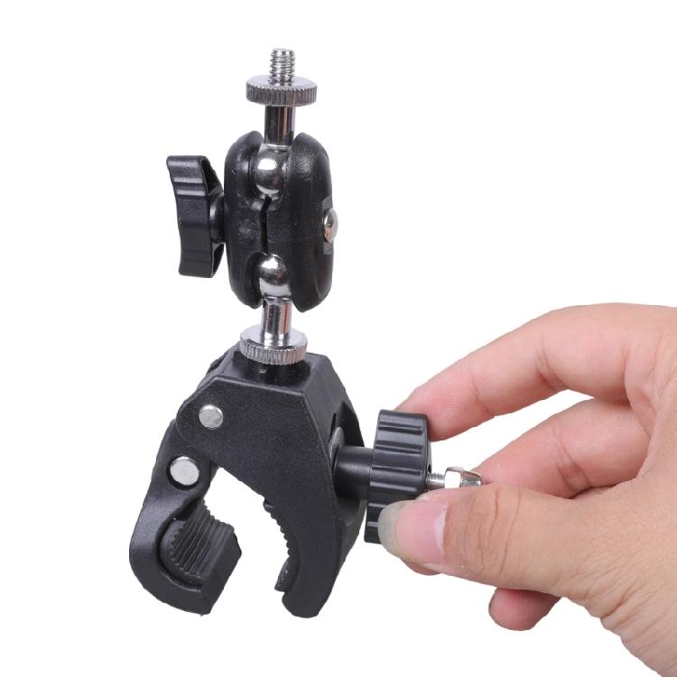 MultiFunctional Camera Clamp Mount With Adjustable Angles For DSLR Camcorder Studio Photography for 1.6-6cm Handlebar