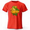 Frog Who Can't Swim Cotton Short Sleeves Shirt with Multiple Colors To Choose From Men's Oversized Breathable T-shirt