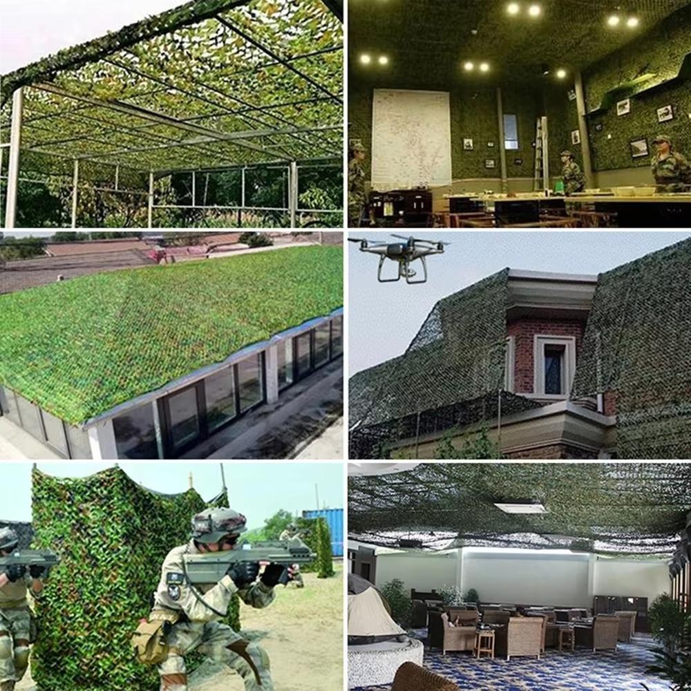 Rete Camuffaggio Caccia Rete Camuffaggio Tenda Auto Tenda Parasole Rete Camuffamento Foresta Nero Verde Blu 2X2M 2X5M 3X3m 3X5M