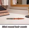 Antistatic Properties Mini Curling Comb Solid Wood Handle Hair Rolling Brush  Scalp Massage