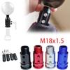 Automobile Gear Manual Shift Handle Adapter Black Aluminum Alloy Threadless Shifter M18x1.5 Adapter 8mm, 10mm, 11mm, 12mm.