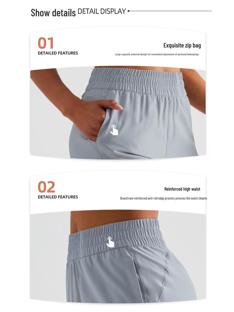 Aidu Women's Quick-Dry Casual Cycling Pants: Loose, Sun-Protective, Light, and Ideal for Outdoor Training and Fitness.