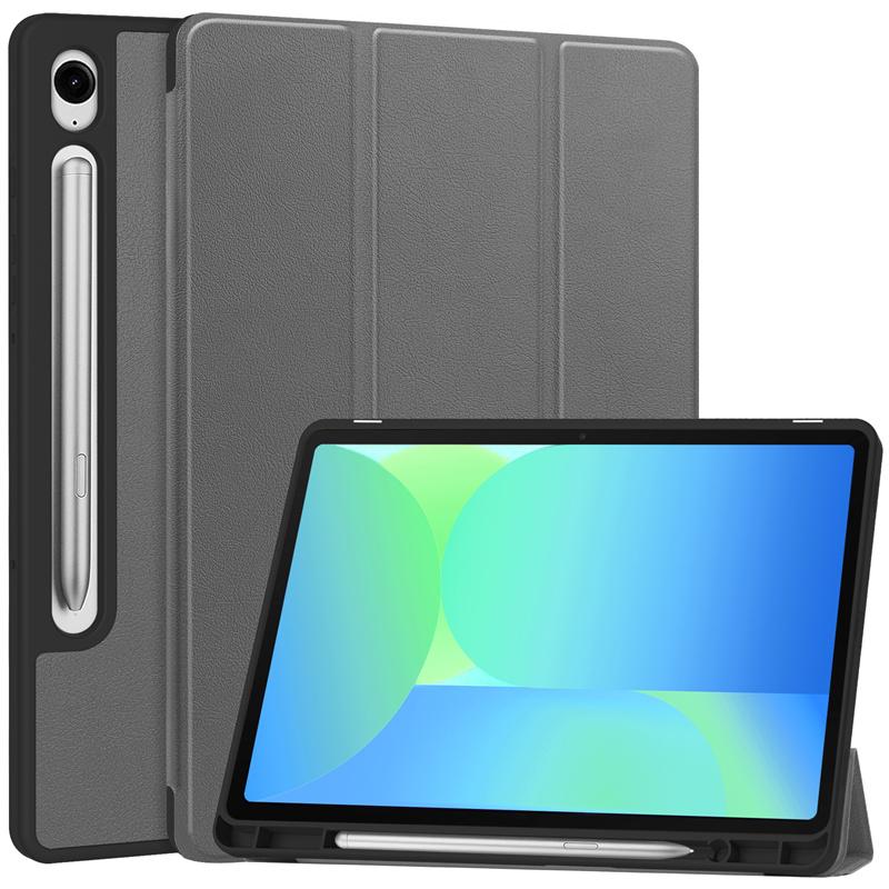 Coque For Samsung Tab S10 FE Case Magnetic PU Leather Fold Smart Cover For Galaxy Tab S9 FE / S10 FE 10.9 Case With Pen Holder