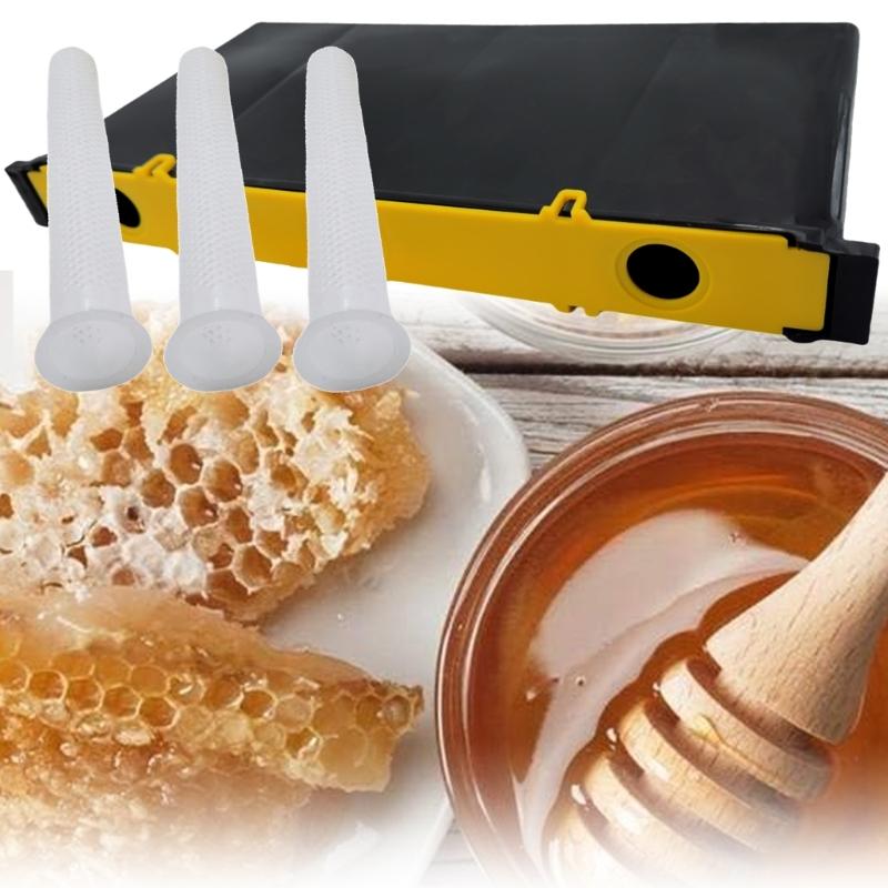Bees Feeder Plastic Inside Honeycomb Water Feeder Bees Drinking Device Plastic Texture Suitable for Prevent Bees Drowning