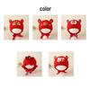 Unisex Baby Red Knitted Wool Hat with Ear Protection - Festive National Tide Style, Warm for Winter & New Year
