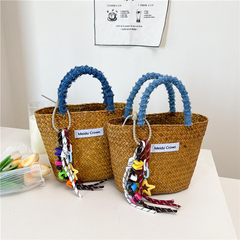 Summer Niche Design Sense Woven Bag Seaside Beach Travel Handbag Fashionable Versatile Bag Women