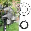 Outdoor Fan Cooling Misting System Mist Fan Nozzles Kit Water Fog Sprayer Fan Sprayer with 6 Removable Nozzles Water
