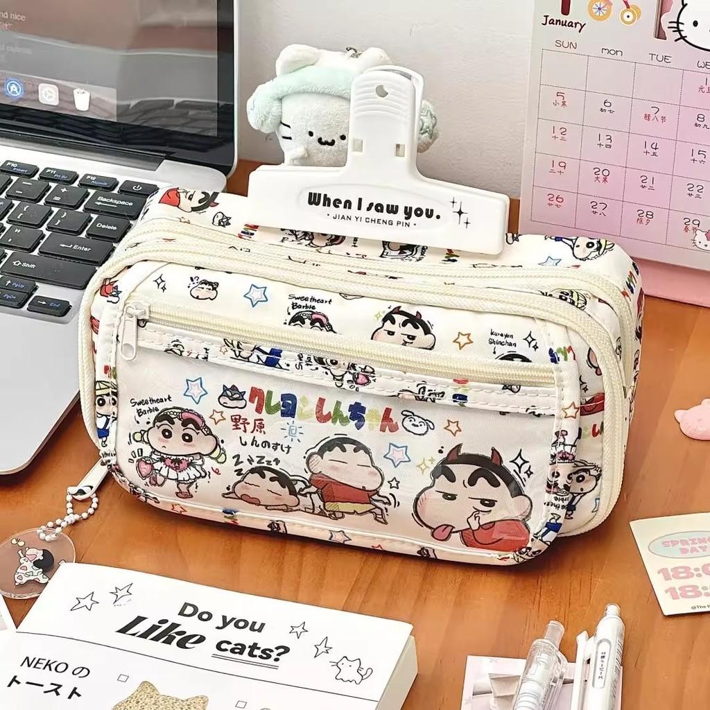 Vícepatrový penál Crayon Shin Chan s velkou kapacitou pro studenty středních škol