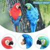 2x Parrot Figurines Tree Decor Decorative Art Crafts Garden Statues Tree Ornaments for Patio Balcony Backyard Porch Outdoor