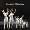 Realistic Reindeer Figures Christmas Decorations Plush Deer Model Collectible Table Desk Ornaments Home Decors Gift