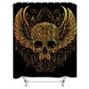Tuniu Skull Pattern Shower Curtain, Gothic Decor, Spooky Bathroom, Skull Art, Horror Theme, Dark Shower Curtain, Unique Design