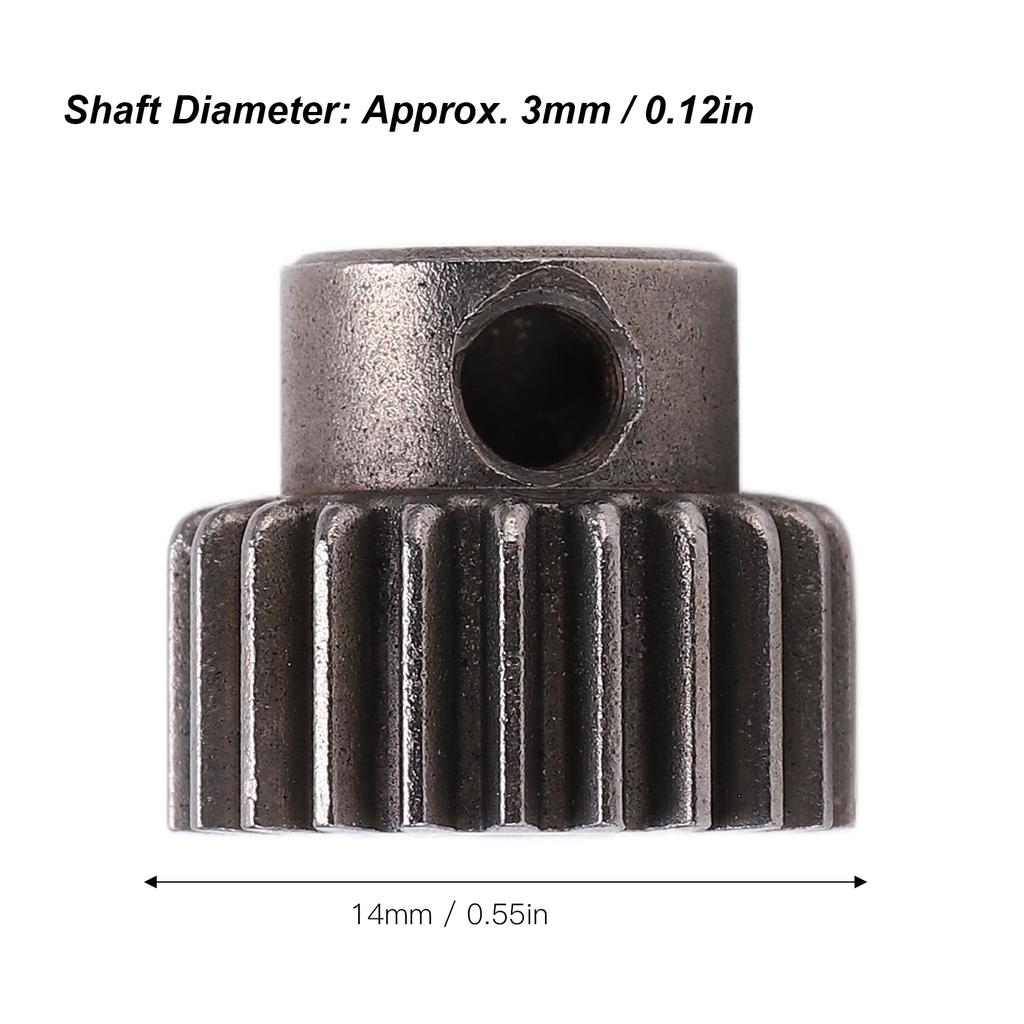 Motor Gear Iron Durable 14mm Pinion Motor Gear with Machine Screw for 104001 1/10 Remote Control Car
