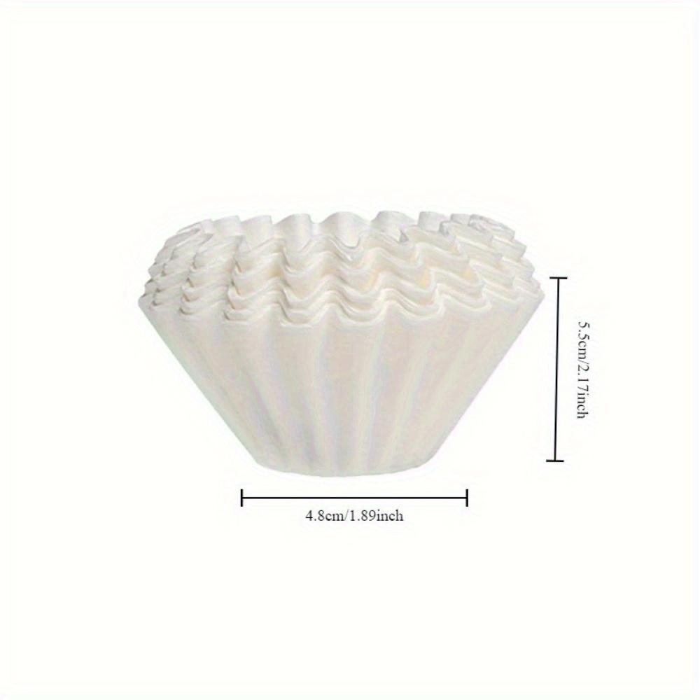 100Pcs/Pack Disposable Coffee Filters Manual Drip Coffee Ripple Filter Paper Funnel Kitchen Filter Tool