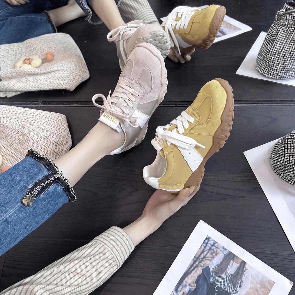 Spring New Vintage Casual Sports Shoes Fashionable Versatile Polyamide Sole Rubber Upper China Mainland Origin Flat Shoes