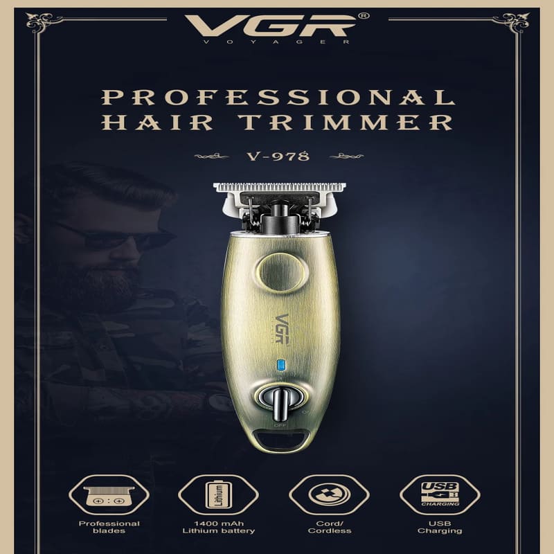 New Hair Salon Hair Clipper Barber Shop Dedicated Rechargeable High-power Stainless Steel Waterproof Men's Professional Electric Hair Clipper