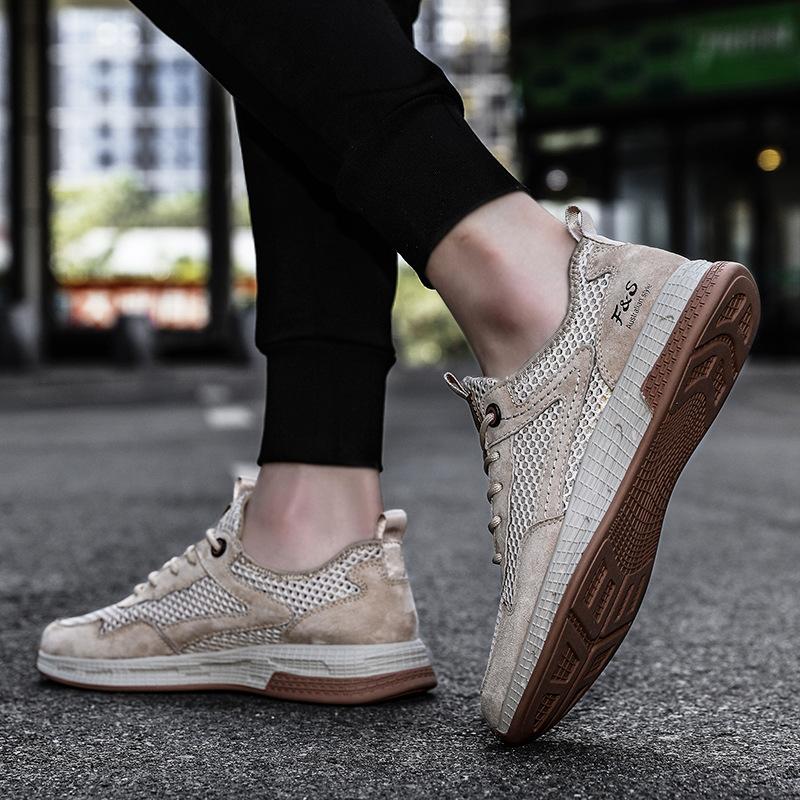 Men's Shoes New Summer Breathable Thin Mesh Sports Casual Running Climbing Hollow Mesh Soft Bottom Mesh Shoes