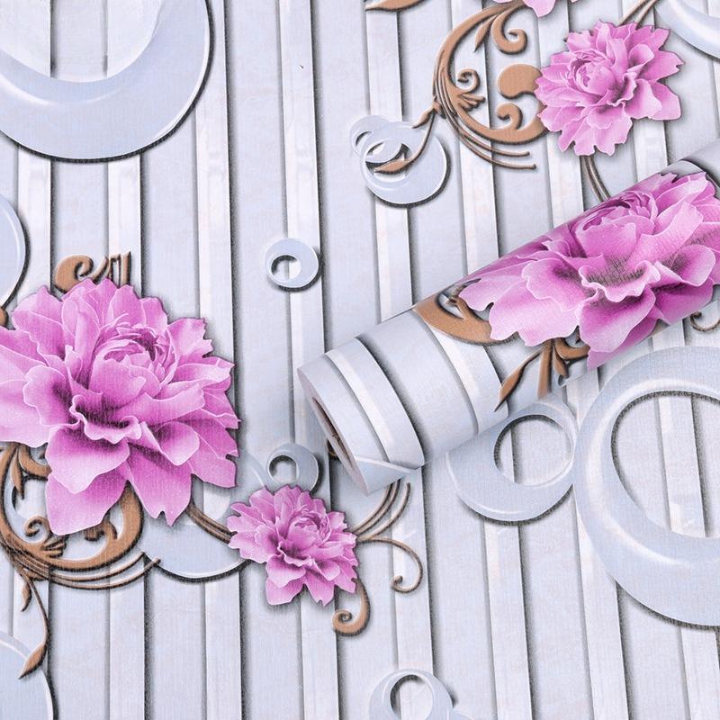 Self-adhesive Wallpaper Home Decor Retro Floral Wallpaper Renovation of Bedroom and Living Room Decorative Walls with Waterproof