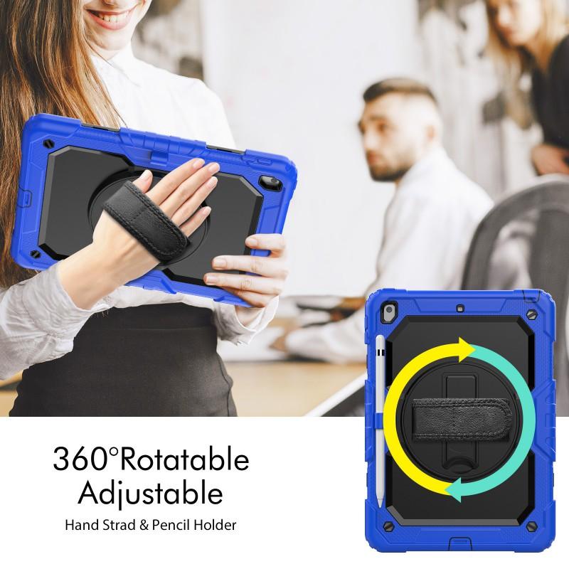 Case IPad 2019 10.2 Inch 360 Rotating Stand Hand Strap Shockproof Anti-drop Anti-scratch