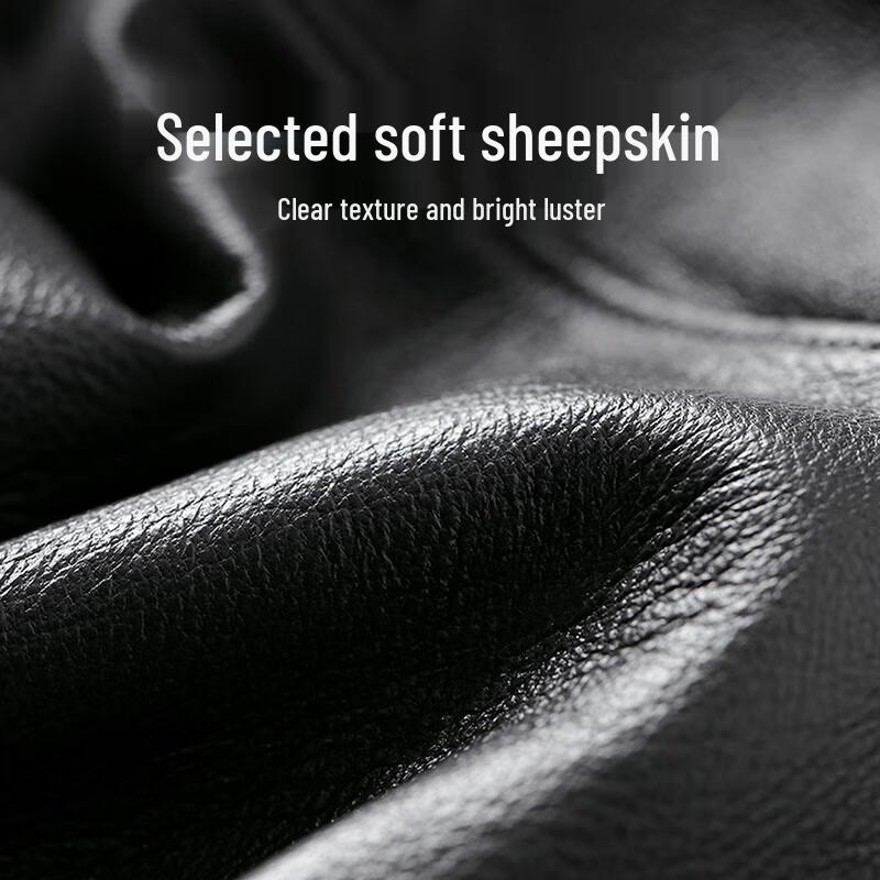 Hengyuanxiang Men's Winter Lambskin Gloves