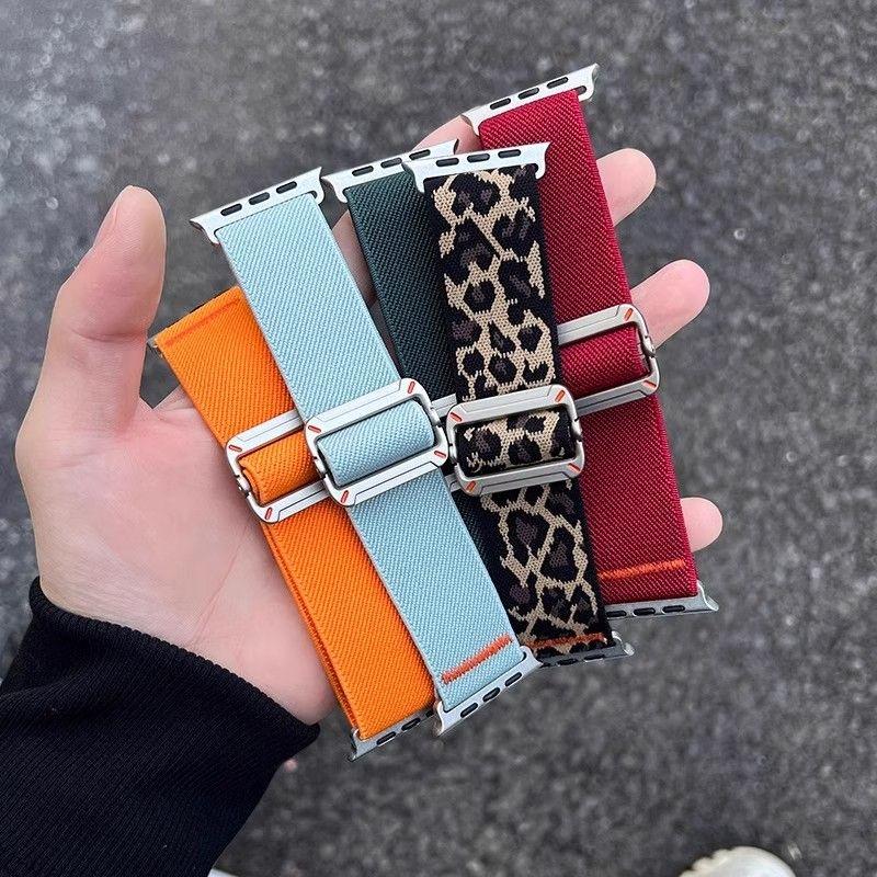 Schiebeschnalle Hill Strap für Apple Watch S10 - Nylon gewebtes, strapazierfähiges Armband für iWatch 10/9/8/7/6/5/4/3/2/1/SE/Ultra/Ultra2 49 mm 46 mm 45 mm 44 mm 42 mm