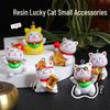 Lucky Cat Keychain Set: 6 Cute Kitten Resin Pendants - DIY Bag Charms and Small Gifts.