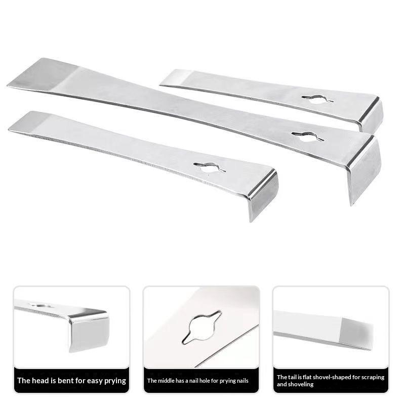 Stainless Steel Pry Bar And Scraper Tool Heavy Duty Multi-Purpose For Demolition Woodworking Painting Prep Diy Hand Tool