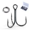 Goture Triple Hook Set Treble Hook Split Ring Value Black