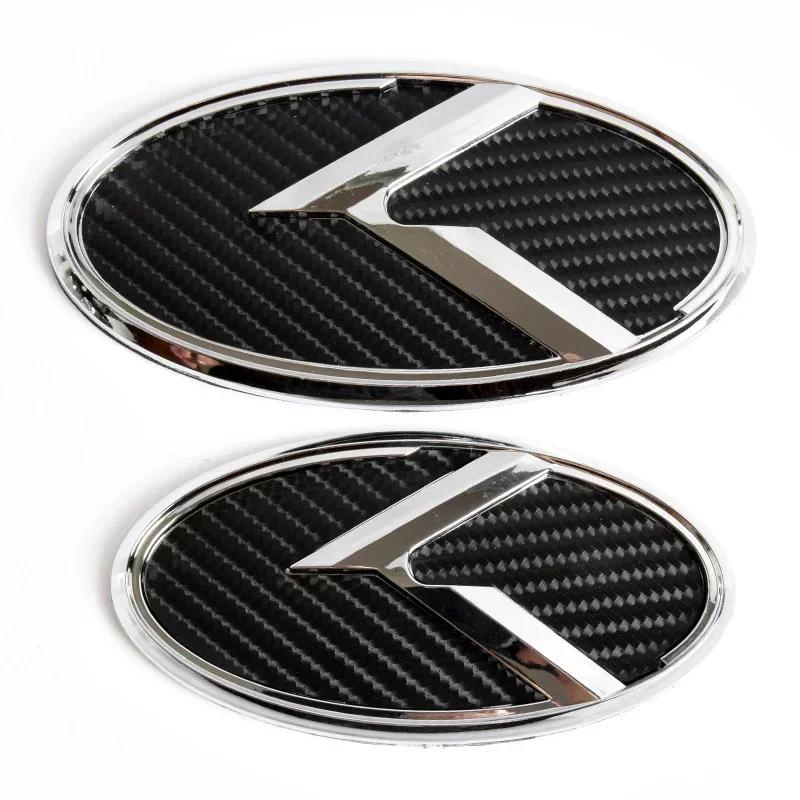 2 pezzi Per KIA K5 Emblema Bagagliaio Auto Adesivo 3D Logo K Griglia Anteriore Badge Posteriore 2011-2013 Optima Forte 2009-2014