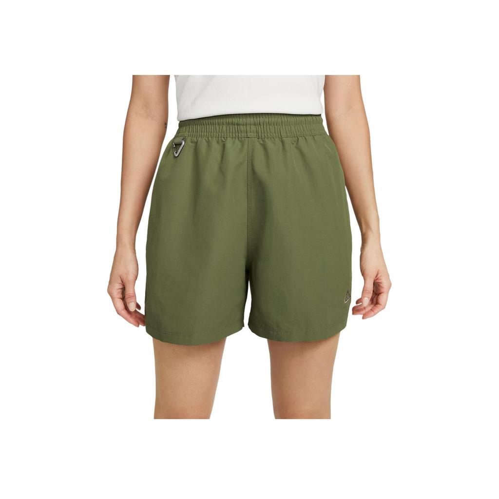 Nike ACG Solid Color Logo Print Sports Casual Shorts Women Bottoms Olive-Green DH8351-378